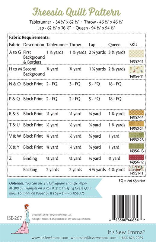 Freesia - Quilt Pattern