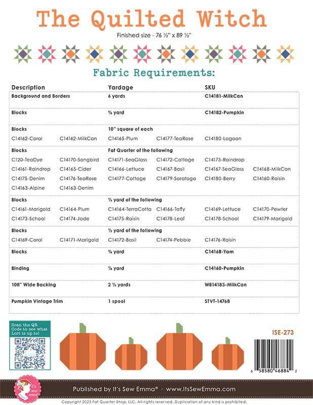 Quilted Witch - Halloween Quilt Pattern