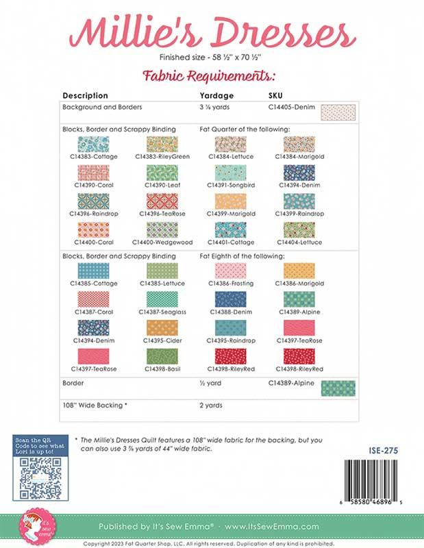 Millie's Dresses - Quilt Pattern