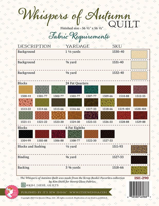 Whispers of Autumn - Quilt Pattern