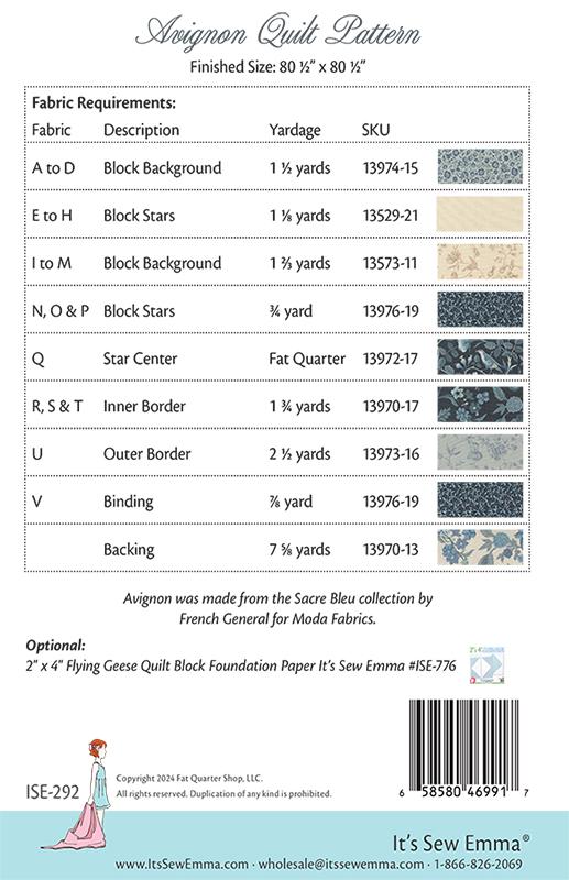 Avignon - Quilt Pattern