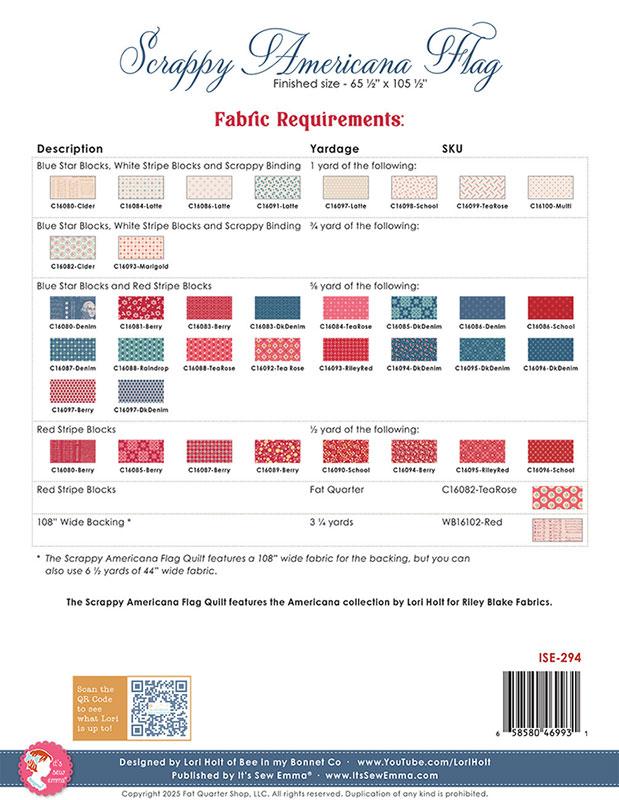 Scrappy Americana Flag - Quilt Pattern