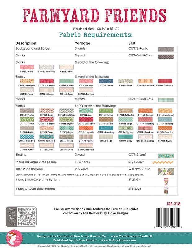 Farmyard Friends - Quilt Pattern