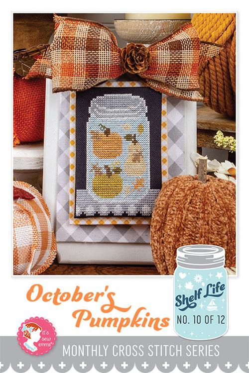Shelf Life October's Pumpkins - Cross Stitch Pattern