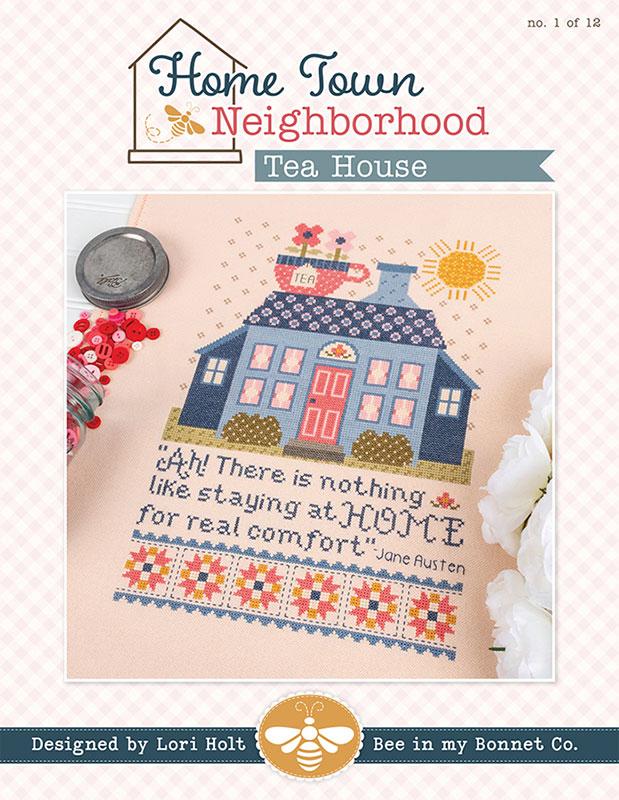 Home Town Neighborhood Tea House - Cross Stitch Pattern
