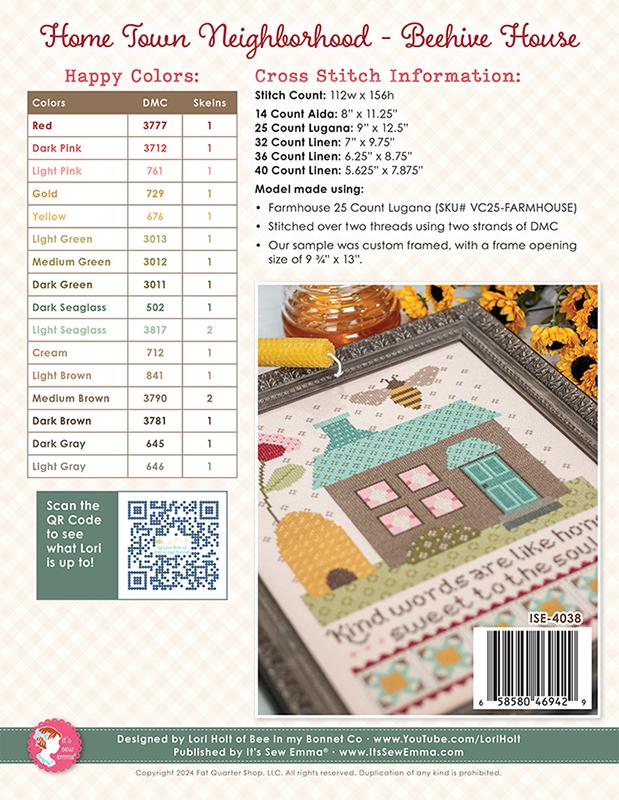 Home Town Neighborhood Beehive - Cross Stitch Pattern