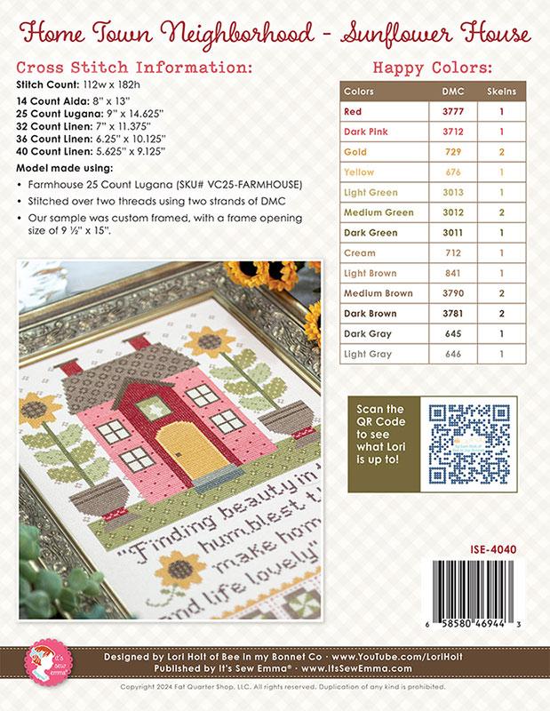 Sunflower House - Cross Stitch Pattern