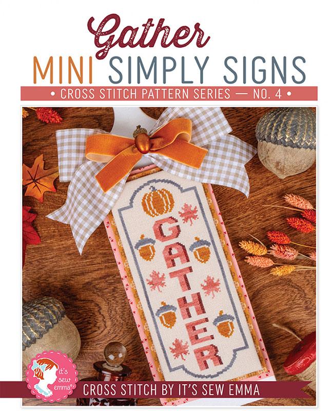 Gather Mini Simply Signs - Cross Stitch Pattern