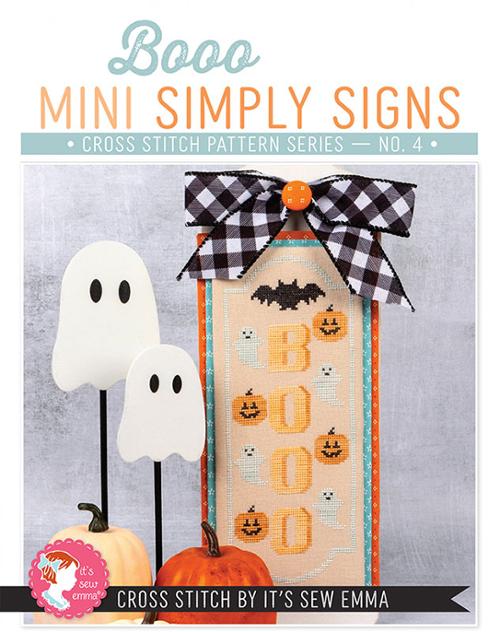 Boo Mini Simply Signs - Cross Stitch Pattern
