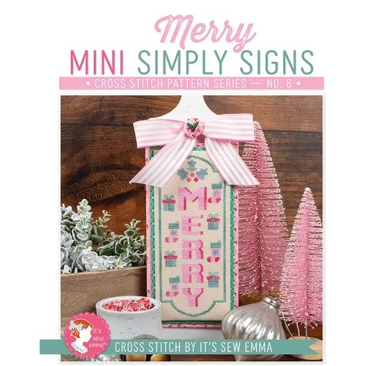 Merry Mini Simply Signs - Cross Stitch Pattern