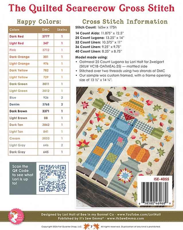 The Quilted Scarecrow - Cross Stitch Pattern