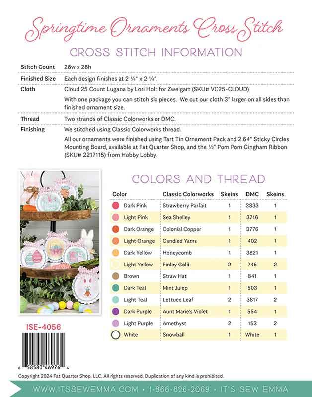 Springtime Ornaments - Cross Stitch Pattern