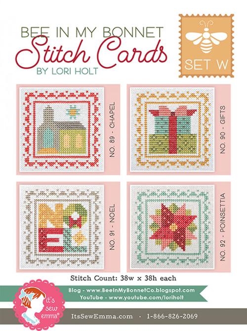 Bee in My Bonnet Stitch Cards W - Christmas Pattern