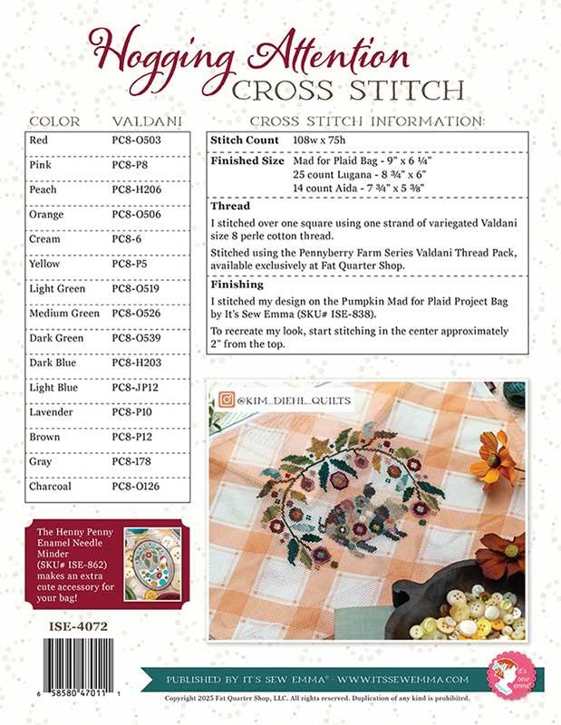 Hogging Attention - Cross Stitch Pattern