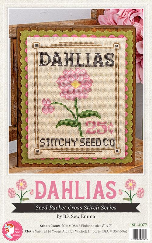 Dahlias Seed Packet - Cross Stitch Pattern
