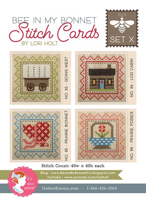 Bee in My Bonnet Stitch Cards X - Cross Stitch Pattern