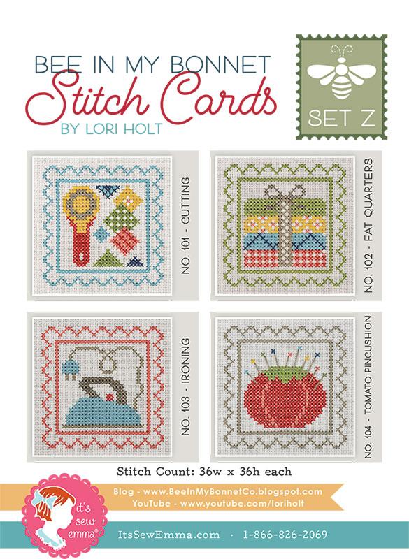 Bee in My Bonnet Stitch Cards: Z - Cross Stitch Pattern, zoomed in. Select this picture to zoom back out.