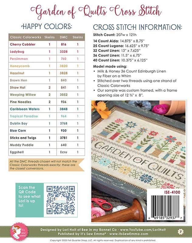 Garden of Quilts - Cross Stitch Pattern