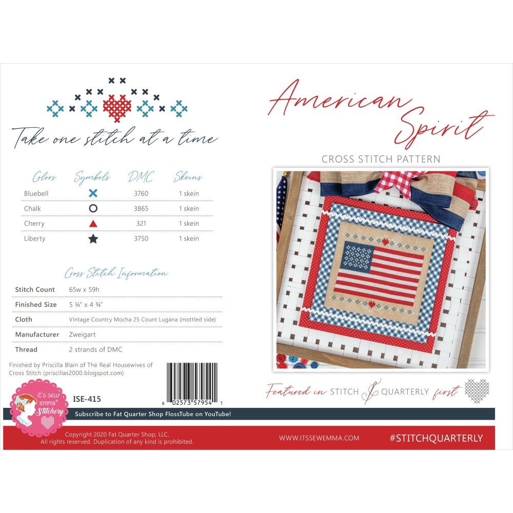 American Spirit - It's Sew Emma - Cross Stitch Pattern