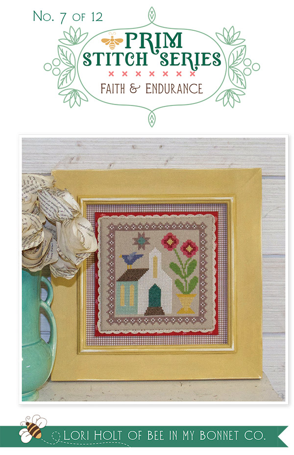 Prim Stitch #7 Faith Endurance - Cross Stitch Pattern
