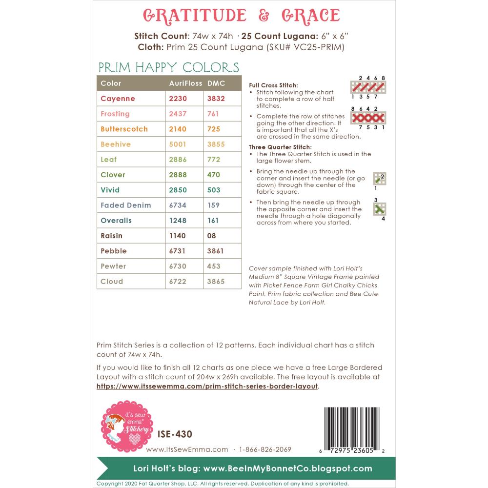 Gratitude and Grace - Prim Stitch Series 11  