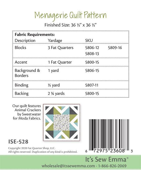 Menagerie - Quilt Pattern