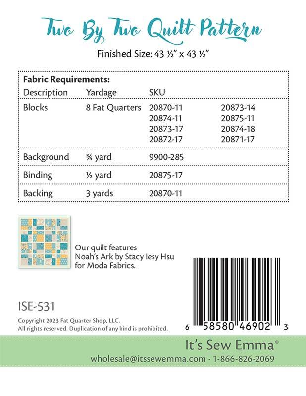 Two by Two - Quilt Pattern