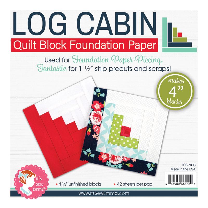 4" Log Cabin - Foundation Paper Piecing