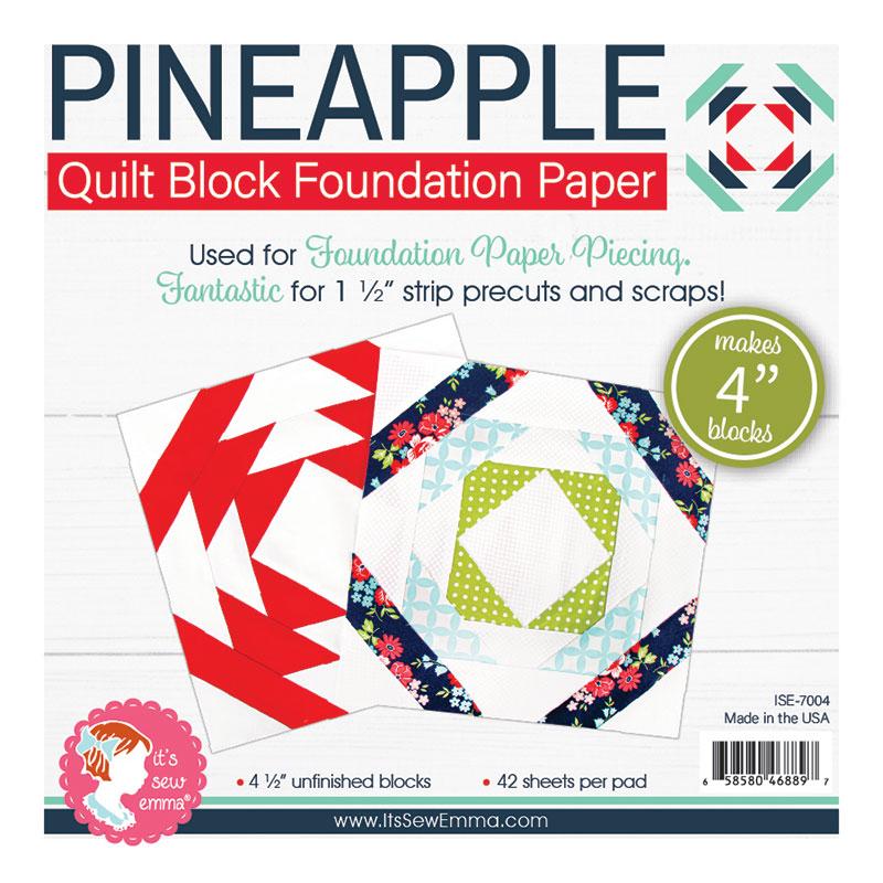 4" Pineapple - Foundation Paper Piecing