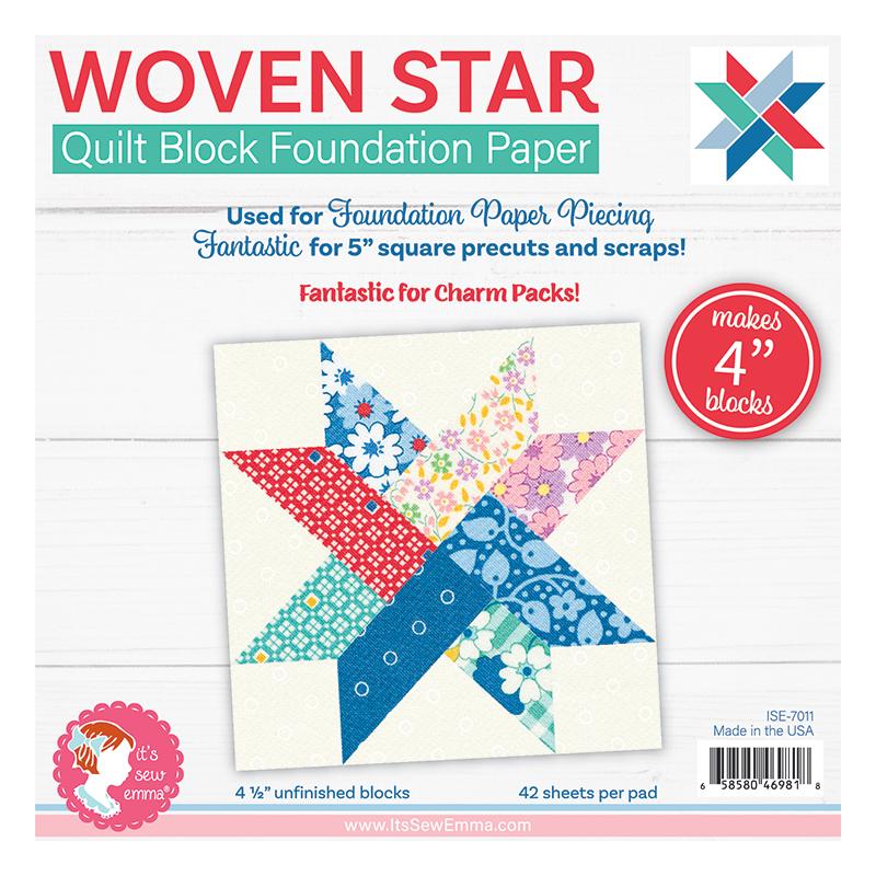 4" Woven Star Quilt Block - Foundation Paper Piecing