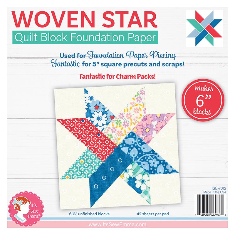 6" Woven Star Quilt Block - Foundation Paper Piecing