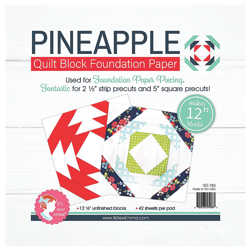 12" Pineapple Quilt Block - Foundation Paper Piecing