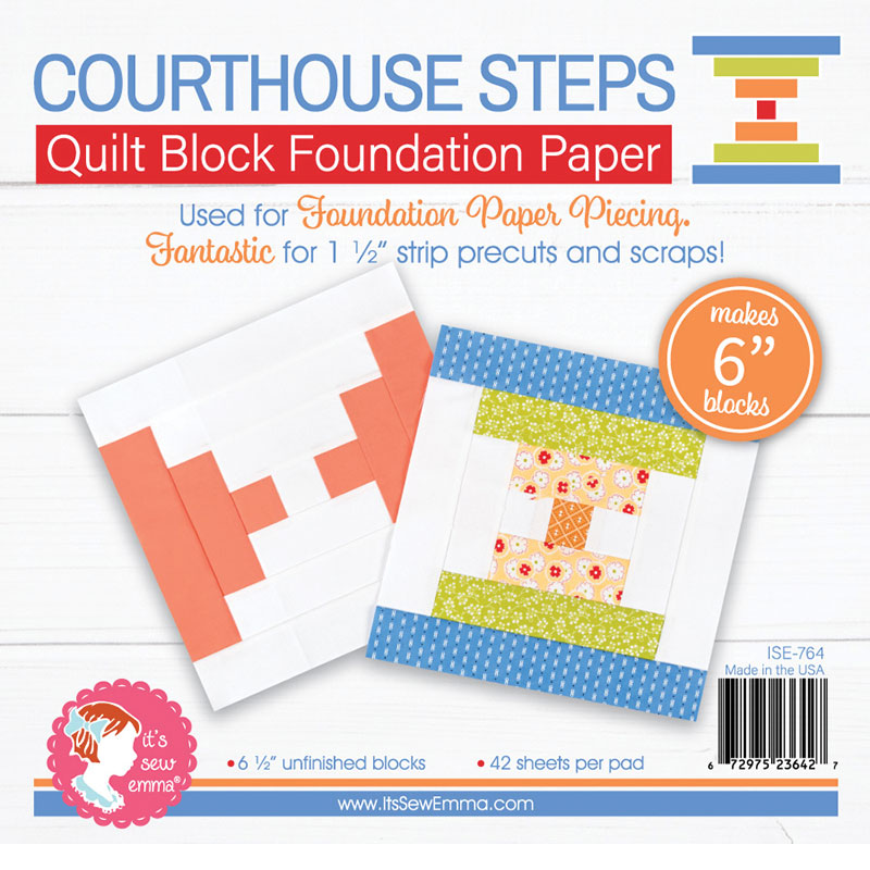 6" Courthouse Steps Block Foundation Paper Piecing