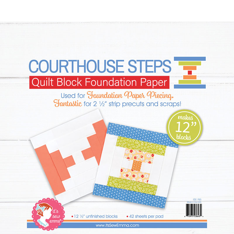 12" Courthouse Steps Block Foundation Paper Piecing