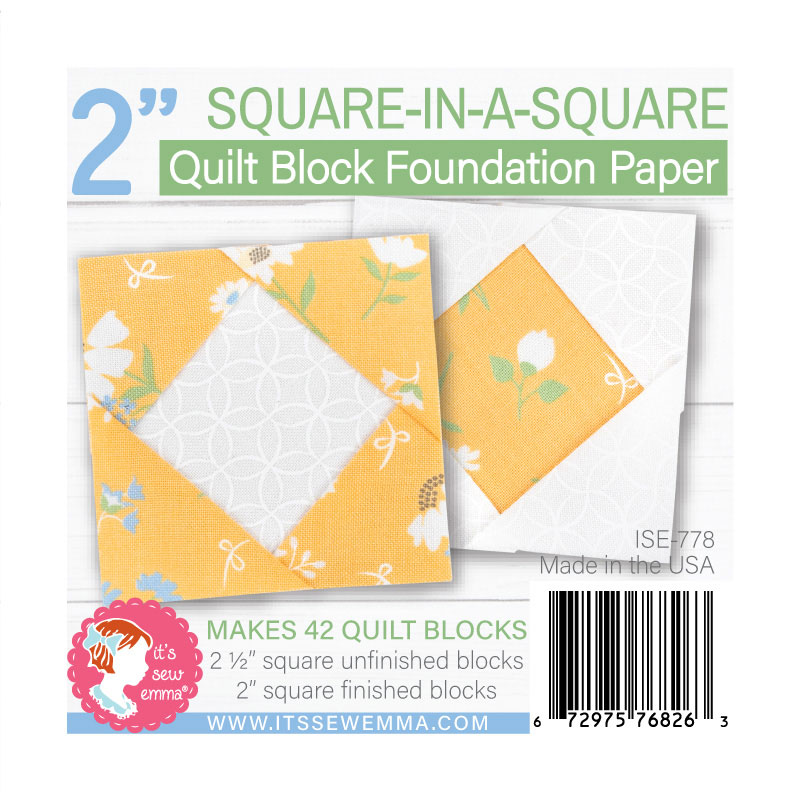 2" Square In Square Block Foundation Paper Piecing