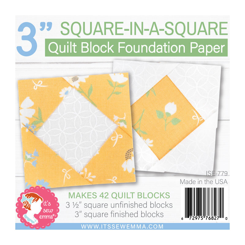3" Square In Square Block Foundation Paper Piecing