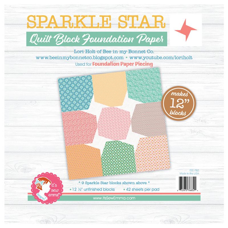 12" Sparkle Star Quilt Block Foundation Paper Piecing