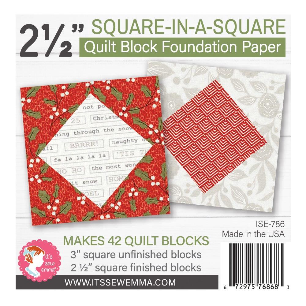 2.5" Square In A Square Block Foundation Paper Piecing