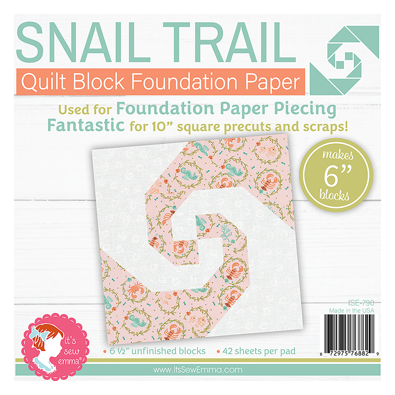 6" Snail Trail Quilt Block Foundation Paper Piecing