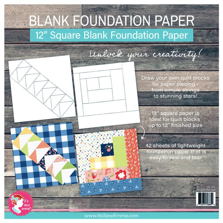 12" Blank Paper for Foundation Paper Piecing