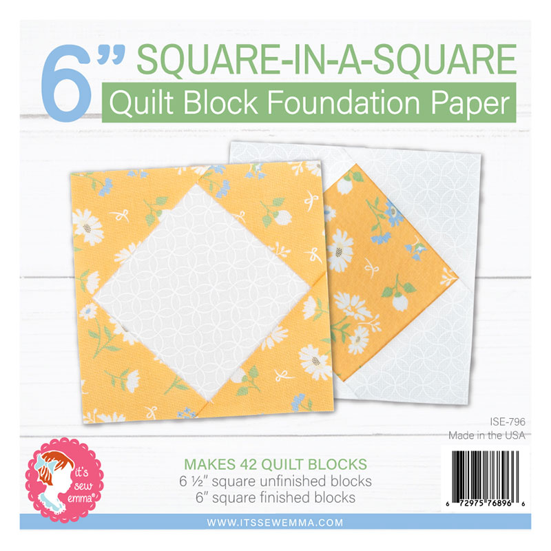 6" Square In Square Block Foundation Paper Piecing