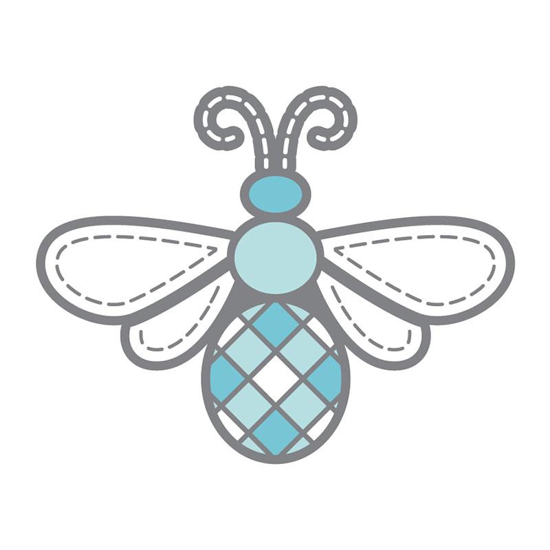 Cottage Bee Enamel Needle Minder