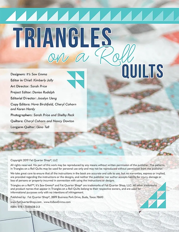 Triangles On A Roll Quilts Book - Quilt Pattern