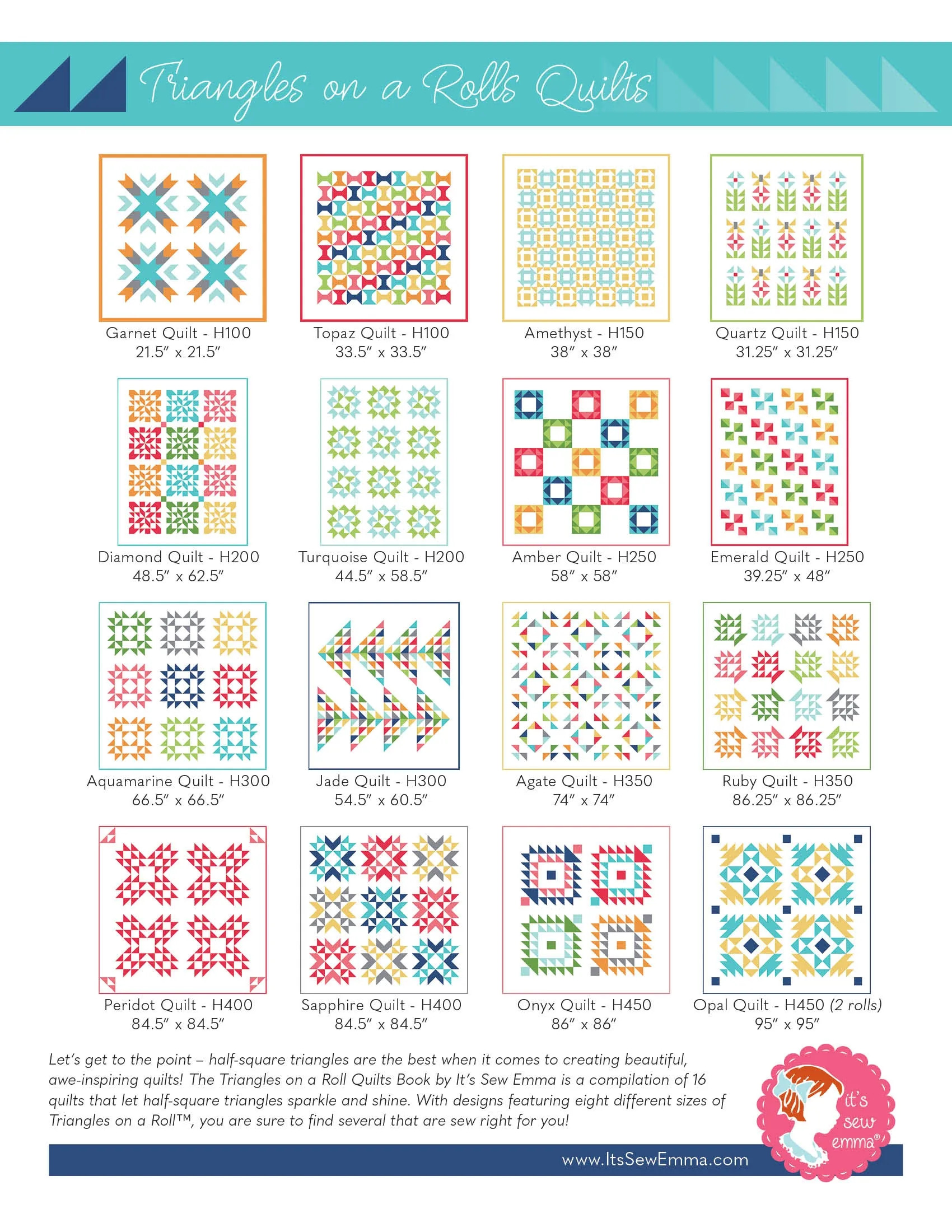 Triangles On A Roll Quilts Book - Quilt Pattern