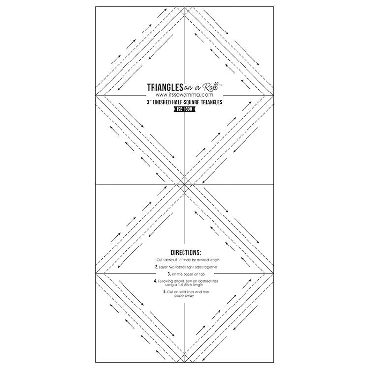 Triangle on a Roll Half Square 3"