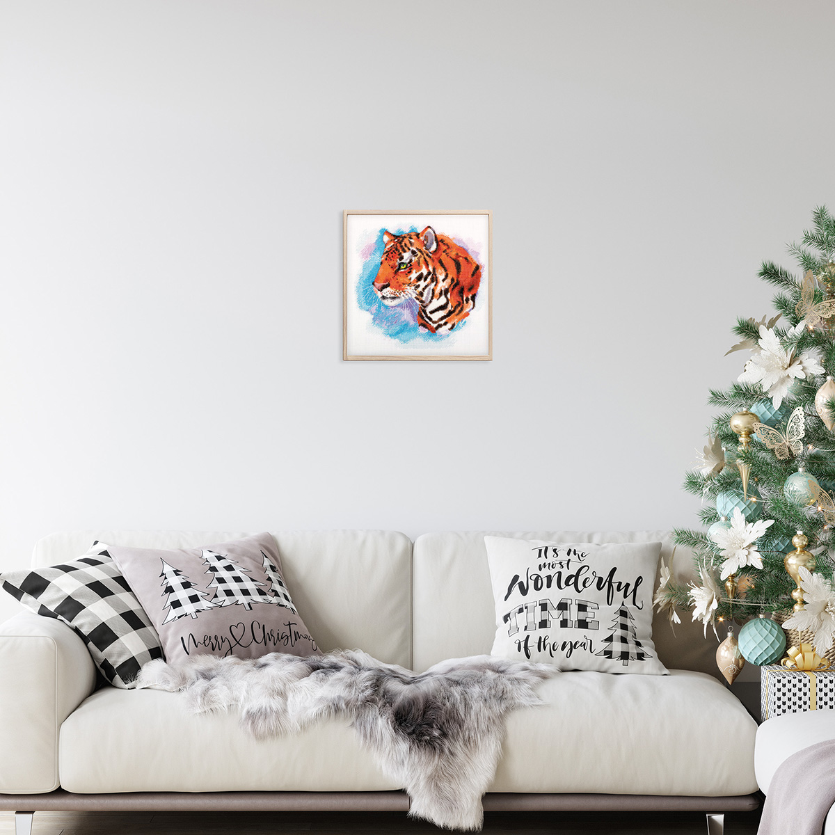 Watercolour Tiger - Cross Stitch Kit