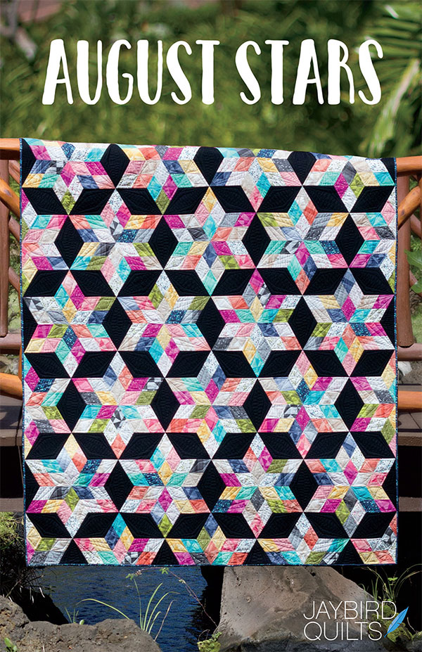 August Stars - Quilt Pattern, zoomed in. Select this picture to zoom back out.