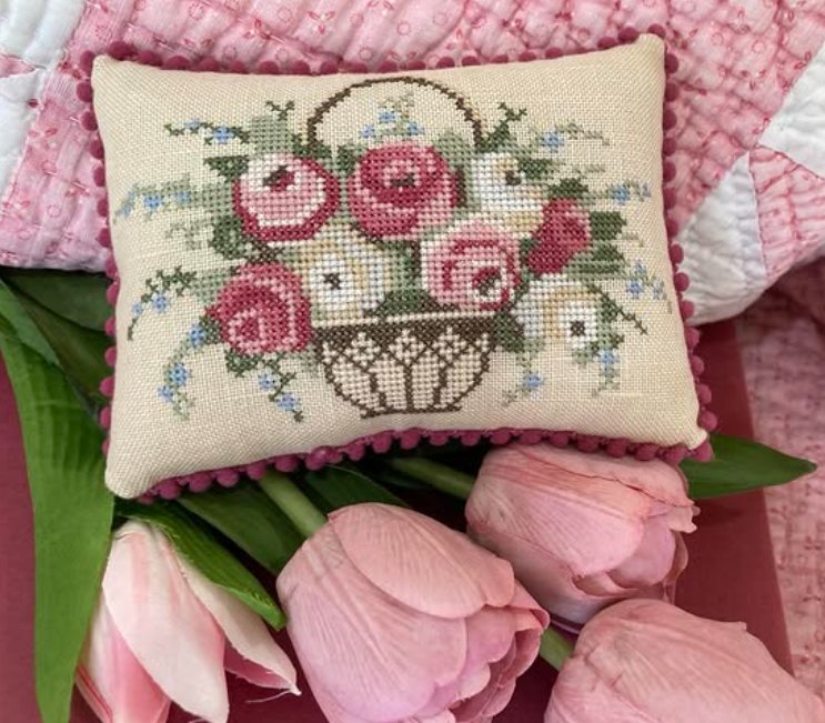 Georgian Floral Basket - Cross Stitch Pattern
