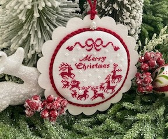 Reindeer Bauble - Christmas Cross Stitch Pattern