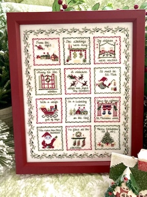 Twas the Night Collection - Christmas Cross Stitch Pattern, zoomed in. Select this picture to zoom back out.